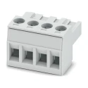 Phoenix Contact Pluggable Terminal Block, 4 Contacts, 5 mm Pitch, 1 Row, Polyamide Housing, 320V, 12A, Straight 1878037