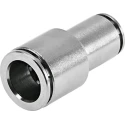 Festo NPQH-D-Q14-Q10-P10 Reducer Nipple, Push-In 14 mm, Nickel Plated Brass, 20 Bar, 150°C, NPQH Series