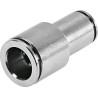 Festo NPQH-D-Q14-Q10-P10 Reducer Nipple, Push-In 14 mm, Nickel Plated Brass, 20 Bar, 150°C, NPQH Series