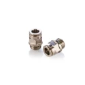 Festo NPQH Series Pneumatic Push-in Fitting, Male, 1/4 in G Thread, 8mm Tube, Nickel-plated Brass NPQH-D-G14-Q8-P10