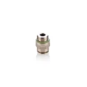 Festo NPQH Series Pneumatic Push-in Fitting, Male, 1/4 in G Thread, 8mm Tube, Nickel-plated Brass NPQH-D-G14-Q8-P10