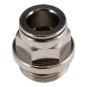 Festo NPQH Series Pneumatic Push-in Fitting, Male, 12mm Tube, G1/2 Thread, Brass, Nickel Finish, 20 Bar NPQH-D-G12-Q12-P10