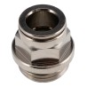 Festo NPQH Series Pneumatic Push-in Fitting, Male, 12mm Tube, G1/2 Thread, Brass, Nickel Finish, 20 Bar NPQH-D-G12-Q12-P10
