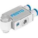 Festo VFOF Series Exhaust Air One-Way Flow Control Flow Controller, Push-In Inlet, G 1/8 Threaded Outlet VFOF-LE-BAH-G18-Q6
