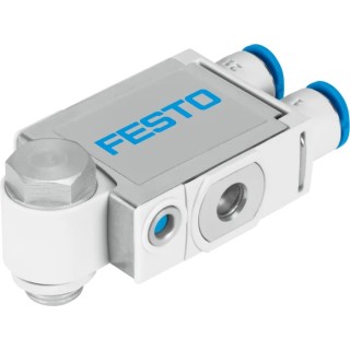 Festo VFOF Series Exhaust Air One-Way Flow Control Flow Controller, Push-In Inlet, G 1/8 Threaded Outlet VFOF-LE-BAH-G18-Q6