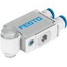 Festo VFOF Series Exhaust Air One-Way Flow Control Flow Controller, Push-In Inlet, G 1/8 Threaded Outlet VFOF-LE-BAH-G18-Q6