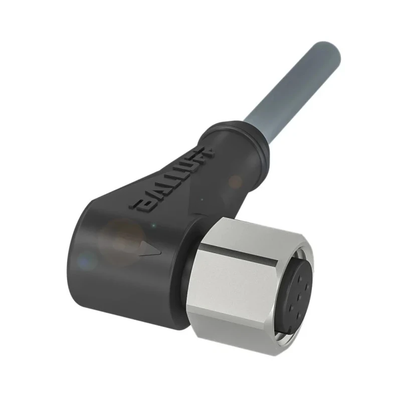 BALLUFF Sensor Actuator Cable, Female Right Angle 4-Way to Male Unterminated 4-Way, PVC Jacket, 5 m, 250V BCC0EZH