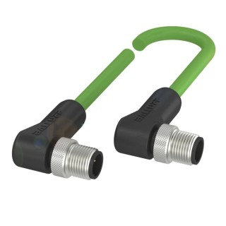 Balluff Sensor Actuator Cable, 4-Way Male Right Angle to Male 4-Way M12, PUR Jacket, 250V, 5m BCC0JH0