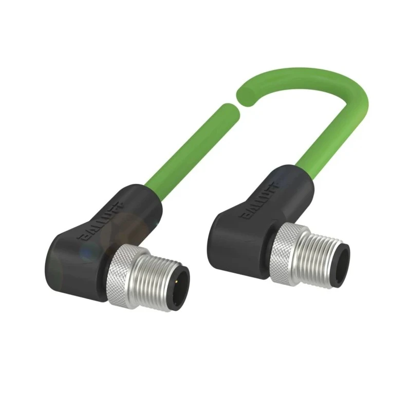 Balluff Sensor Actuator Cable, 4-Way Male Right Angle to Male 4-Way M12, PUR Jacket, 250V, 5m BCC0JH0