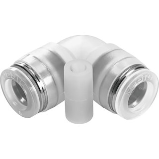 Festo Polypropylene Pneumatic Elbow Tube-to-Tube Adapter NPQP-L-Q10-E-FD-P10, 10 Bar, Food Grade, CRC3, 60°C