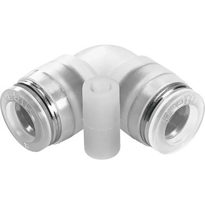 Festo Polypropylene Pneumatic Elbow Tube-to-Tube Adapter NPQP-L-Q10-E-FD-P10, 10 Bar, Food Grade, CRC3, 60°C