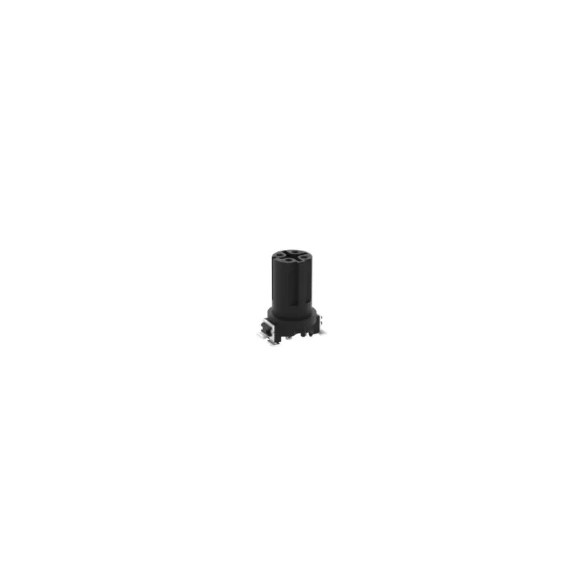 ERNI M12 Circular Connector Socket, Female, Surface Mount, 4 Contacts, IP65/IP67, Polyamide, Gold Plating 234041 / 234041-E
