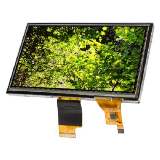 Display Visions LCD Colour Display Touch Screen, 177.8 mm, 1024 x 600 Pixel, LVDS, TFT LED, EA R1024X-70BLWTS