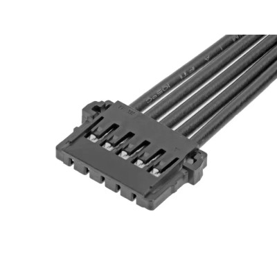 Molex Wire to Board Cable 5 Way Female Picolock, 600 mm, Polyamide, 250V, Black 219656-2054