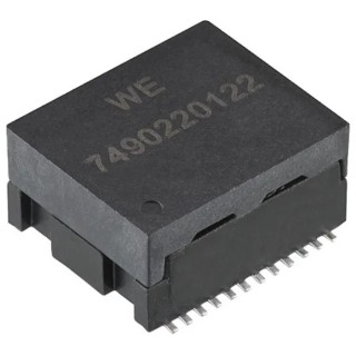 Wurth Elektronik Surface Mount LAN Ethernet Transformer 18.29 mm Length, 14.7 mm Width, 8.8 mm Depth, IEEE 802.3 7490220122