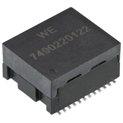 Wurth Elektronik Surface Mount LAN Ethernet Transformer 18.29 mm Length, 14.7 mm Width, 8.8 mm Depth, IEEE 802.3 7490220122