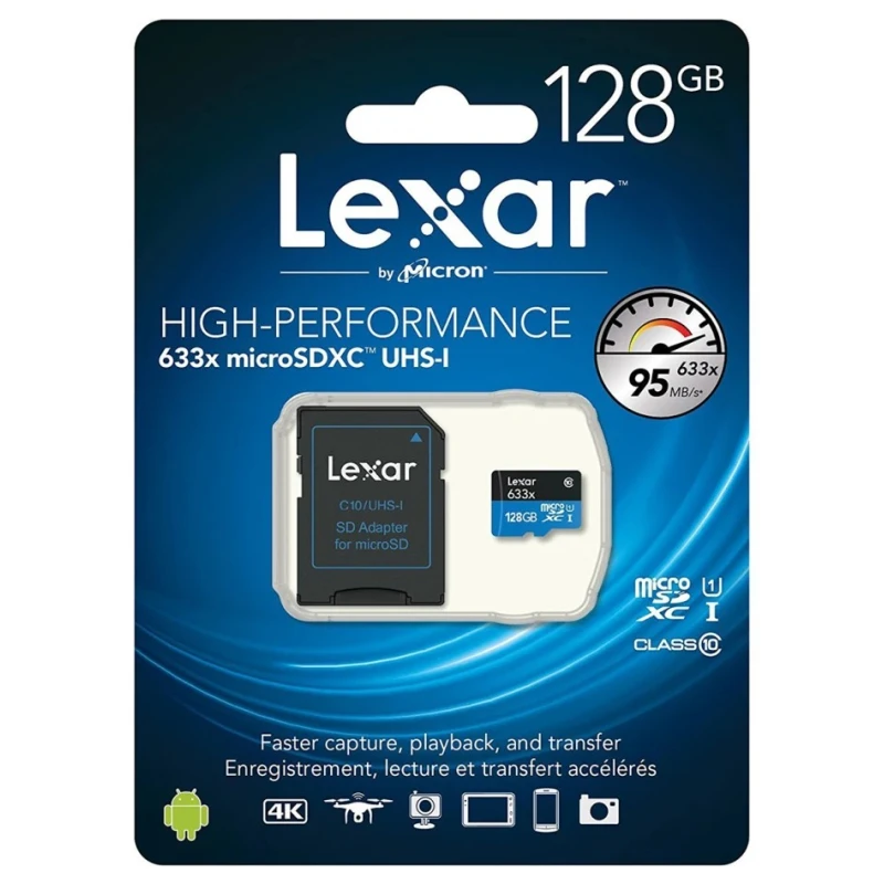 Lexar Industrial Grade MicroSDXC Memory Card 128GB, UHS-I U1, Class 10 LSDMI128BBEU633A