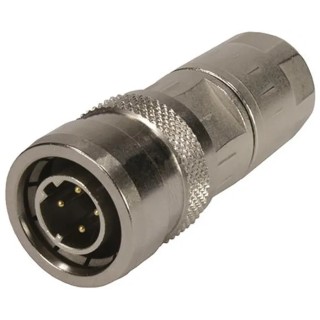 HARTING Circular Connector 4 Contacts Cable Mount Socket Male M12 250V 4A IP54 Crimp Zinc 21038811430