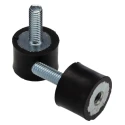 RS PRO Cylindrical M6 Anti-Vibration Mount, Male to Female Bobbin, Natural Rubber, 13.53 kg Compression Load, 20 mm 126-4296