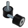 RS PRO Cylindrical M6 Anti-Vibration Mount, Male to Female Bobbin, Natural Rubber, 13.53 kg Compression Load, 20 mm 126-4296