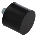 RS PRO Cylindrical M8 Anti-Vibration Mount Male Buffer Foot, 52.6 kg Compression, 30 mm OD, 25 mm Height, Natural 126-4964