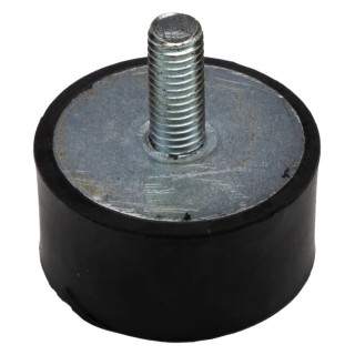 RS PRO Cylindrical Anti-Vibration Mount Male Buffer Foot M8, 80.26 kg Compression, 40 mm OD, 20 mm Height 126-4971