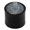 RS PRO Cylindrical M8 Anti-Vibration Mount Male Buffer Foot, 52.6 kg Compression, 30 mm OD, 25 mm Height, Natural 126-4964