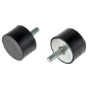RS PRO Cylindrical M10 Male Buffer Foot Anti-Vibration Mount, 169.2 kg Compression Load, 50 mm OD, 30 mm Height 126-5930