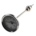 Jumo Dial Thermometer Stainless Steel, IP54, 120°C, 80mm Dial, Threaded Connection 608002/0180-818-847-6-104-26-26-200/000