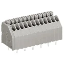 WAGO PCB Female Solder Pin Terminal Block, 12-Pole, 320V, 2.5mm Pitch, Grey, 250 Series 250-412