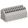WAGO PCB Female Solder Pin Terminal Block, 12-Pole, 320V, 2.5mm Pitch, Grey, 250 Series 250-412