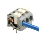 WAGO PCB Female Solder Terminal Block, 3-Pole, 3-Way, 5mm Pitch, 630V, Grey, PCB Mount 804-103