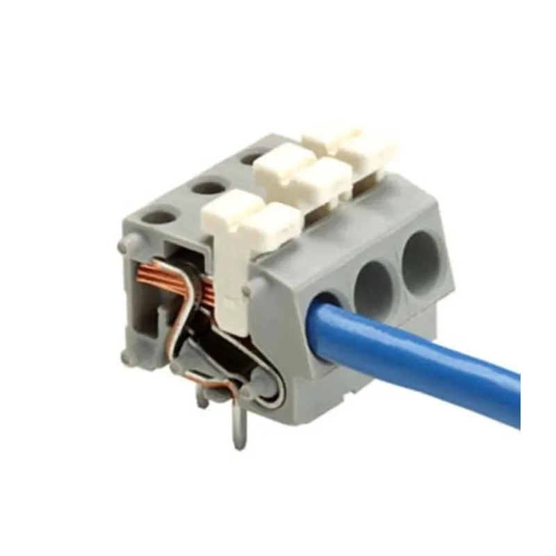 WAGO PCB Female Solder Terminal Block, 3-Pole, 3-Way, 5mm Pitch, 630V, Grey, PCB Mount 804-103