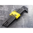 Wera 13 Piece L-Shaped Hex Key Set, Hex Size 0.05 to 3/8 in, BlackLaser Finish, Long Arm 05021728001