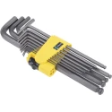 Wera 13 Piece L-Shaped Hex Key Set, Hex Size 0.05 to 3/8 in, BlackLaser Finish, Long Arm 05021728001
