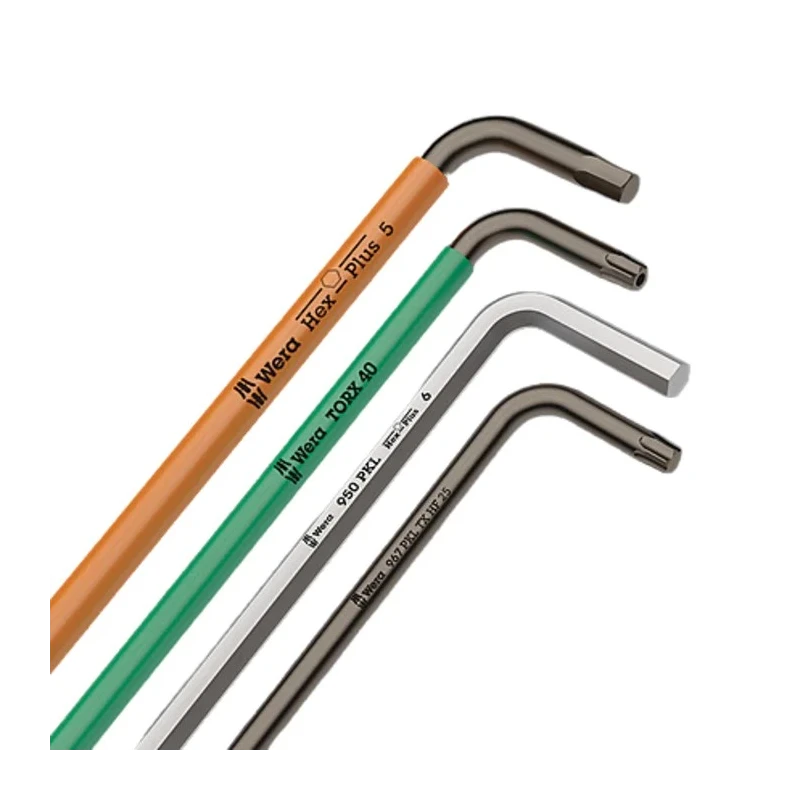 Wera 13 Piece L-Shaped Hex Key Set, Hex Size 0.05 to 3/8 in, BlackLaser Finish, Long Arm 05021728001