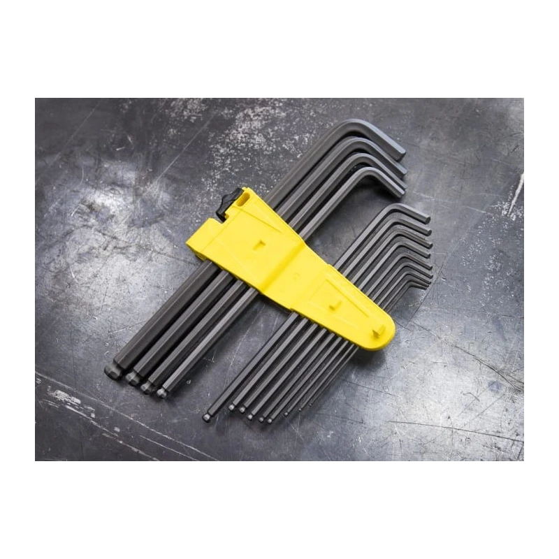 Wera 13 Piece L-Shaped Hex Key Set, Hex Size 0.05 to 3/8 in, BlackLaser Finish, Long Arm 05021728001