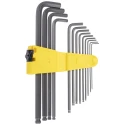 Wera 13 Piece L-Shaped Hex Key Set, Hex Size 0.05 to 3/8 in, BlackLaser Finish, Long Arm 05021728001