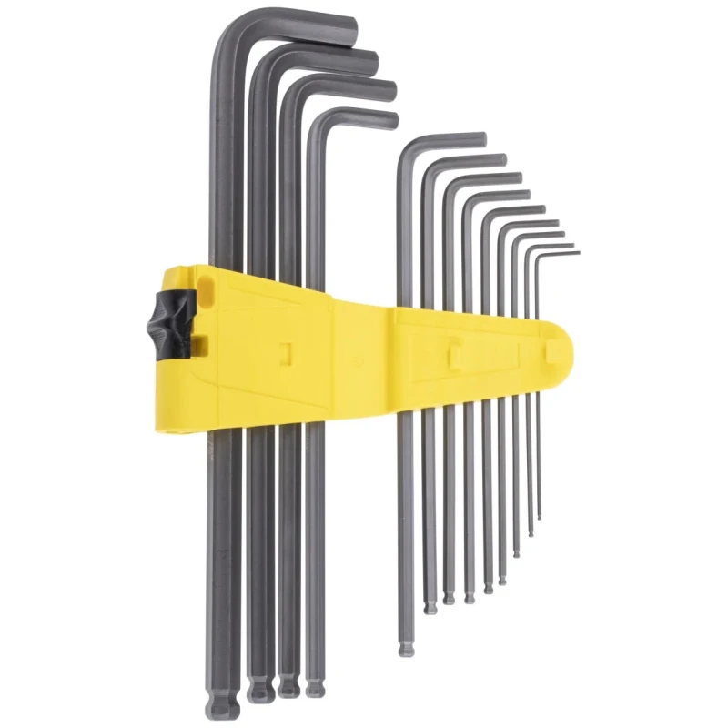 Wera 13 Piece L-Shaped Hex Key Set, Hex Size 0.05 to 3/8 in, BlackLaser Finish, Long Arm 05021728001