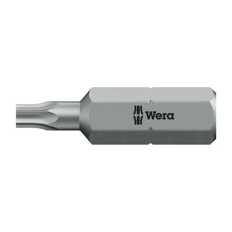 Wera Screwdriver Bit 6.35 mm Tip T9 Torx Hex Drive 25 mm Overall Length 1-Piece 05066499001