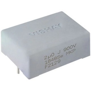 Vishay MKP1848Se DC-Link Polypropylene Film Capacitor 1 μF, 1.2 kV DC, 1.2 kV AC, Through Hole 