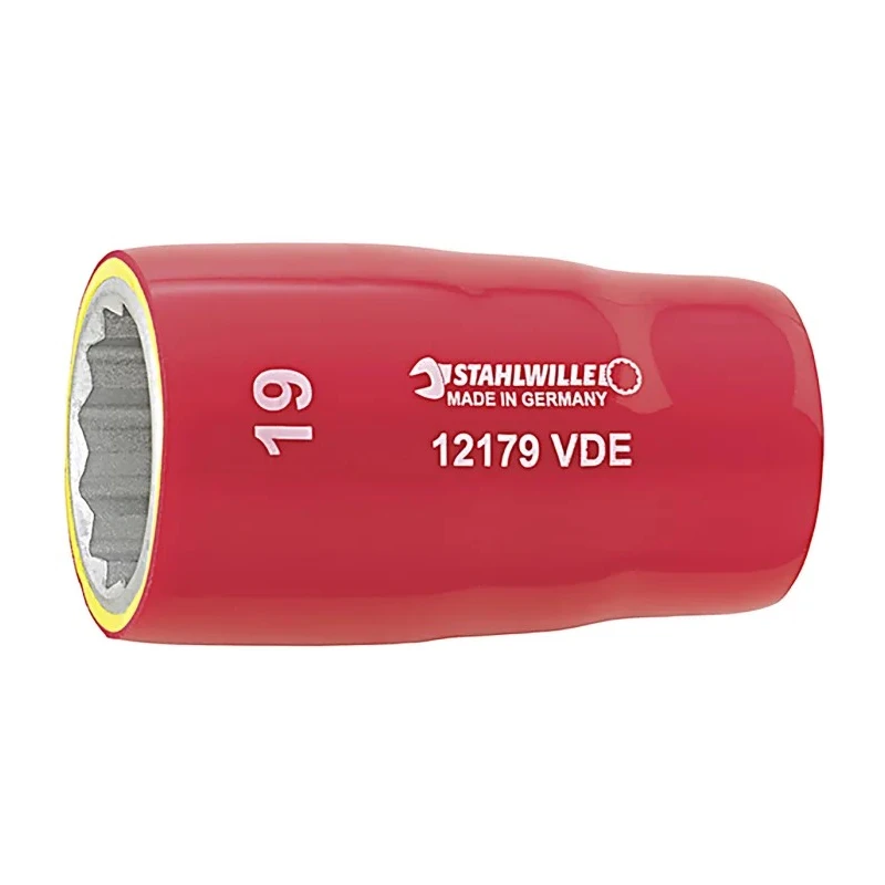 STAHLWILLE 1/2 in Drive 22 mm 12 Point Hex Socket VDE 1000V Approved, 60mm Length 3370022