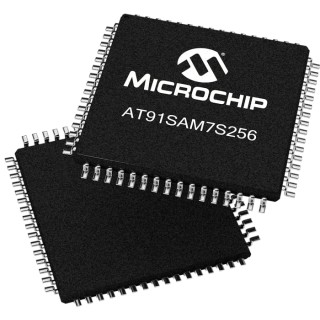 Microchip SAM7S Microcontroller AT91SAM7S256D-AU, 32-bit ARM7TDMI, 55 MHz, 256kB FLASH, 64-Pin LQFP