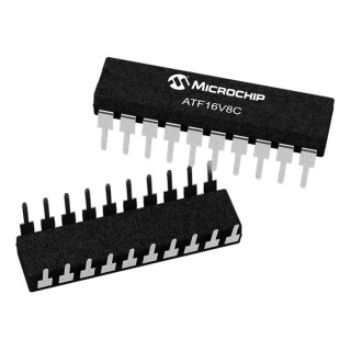 Microchip Simple Programmable Logic Device, 150 Gates, 8 Macro Cells, 8 I/O, PDIP, 125MHz, Through Hole ATF16V8C-7PU