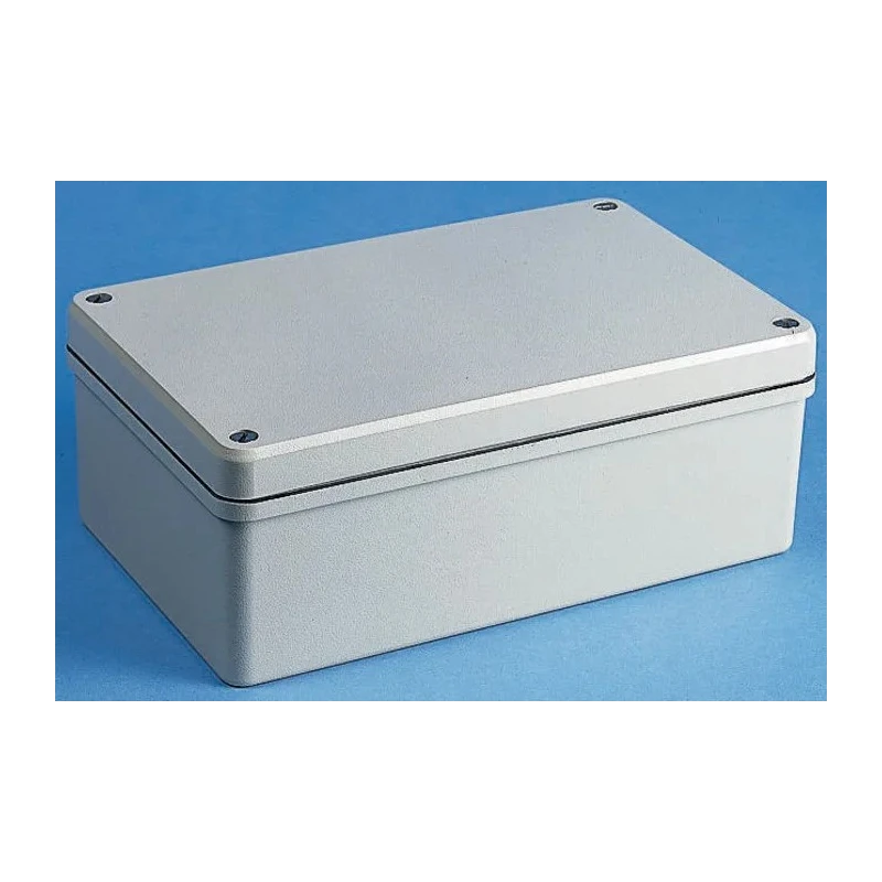 RS PRO Conform Series Grey Lid Die Cast Aluminium Enclosure IP66, 60x166x166 mm, Shielded, Neoprene Gasket, Germany
