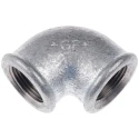 Georg Fischer Galvanised Malleable Iron 90° Elbow, Female G 3/4 in to Female BSPP 3/4 in, 25 bar, 770090205
