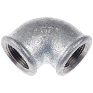 Georg Fischer Galvanised Malleable Iron 90° Elbow, Female G 3/4 in to Female BSPP 3/4 in, 25 bar, 770090205