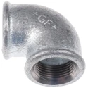 Georg Fischer Galvanised Malleable Iron 90° Elbow, Female G 3/4 in to Female BSPP 3/4 in, 25 bar, 770090205