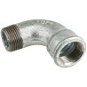 Georg Fischer Galvanised Malleable Iron Pipe Elbow, 90° Male BSPT 1 in to Female BSPP 1 in 770011206