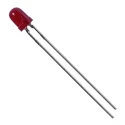 Lite-On 2.6V Red LED 3 mm (T-1) Through Hole, Diffused Lens, LTL-4221N